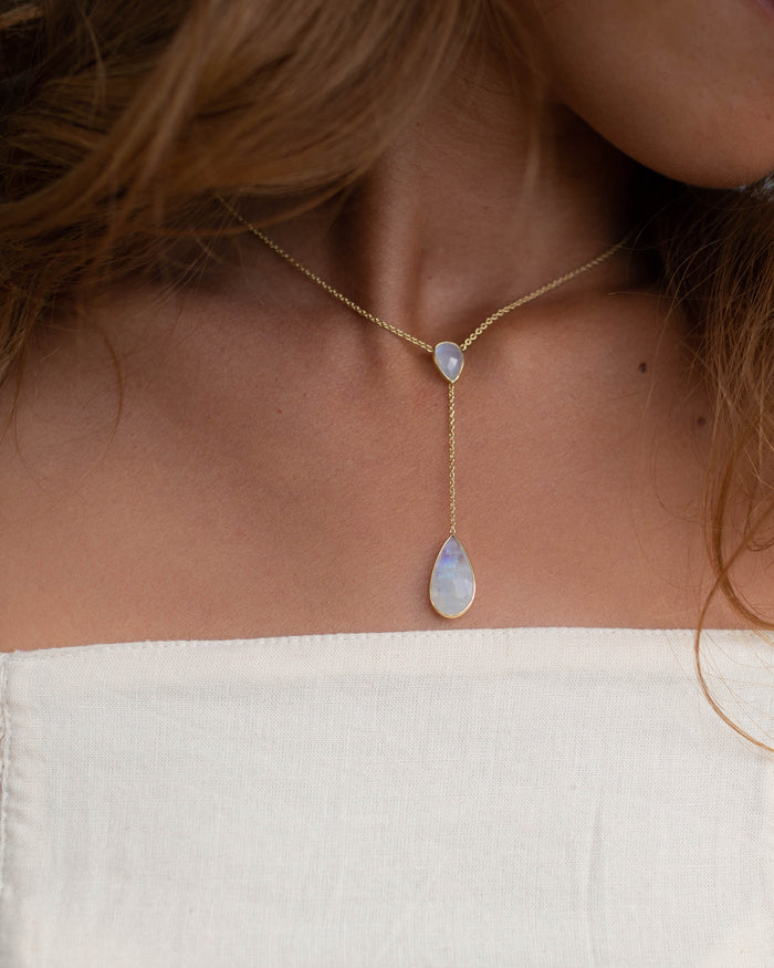 Gabrielle Necklace * Moonstone * 18K Gold Plated