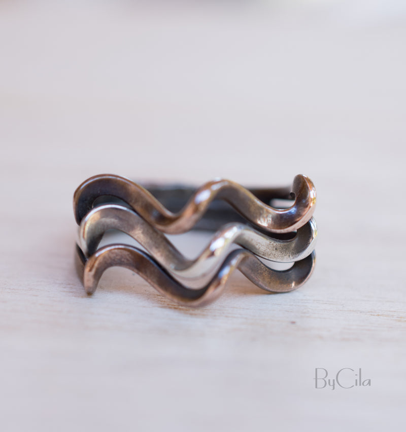 Beren Ring  * Sterling Silver 925 & Bronze * SBJR025
