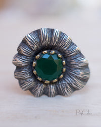 Florinda Ring * Green Onyx hydro * Sterling Silver 925 * SBJR017