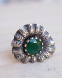 Florinda Ring * Green Onyx hydro * Sterling Silver 925 * SBJR017