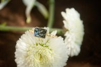 Black Diamond Ring * Gold Ring * Gold Vermeil * Diamond Gold Ring * Sparkle Ring * Engagement Ring * BJR184C