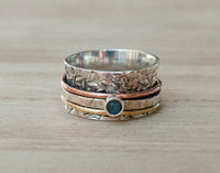 Meditation Ring * Spinner Ring * Spinning Ring * Anxiety Ring * Worry Ring * Boho Ring * Spin Ring * Statement Ring BJS002