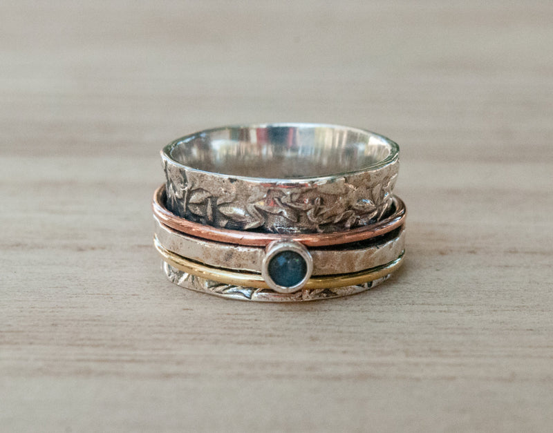 Meditation Ring * Spinner Ring * Spinning Ring * Anxiety Ring * Worry Ring * Boho Ring * Spin Ring * Statement Ring BJS002
