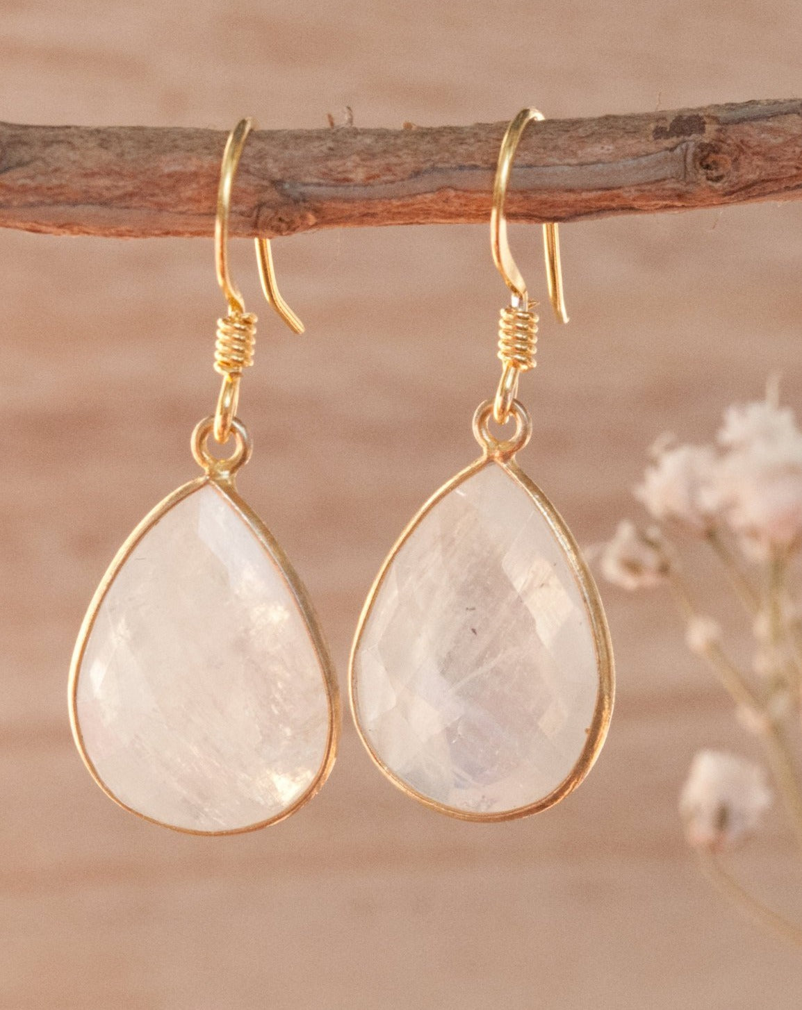 Celina Earrings * Moonstone * Gold Vermeil * BJE143-4