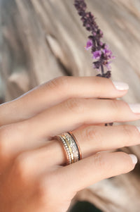 Spinning Ring * Meditation * Spinner * Spin * Anxiety * Anti Stress * Sterling Silver Oxidized * Mix Metals* Jewelry  * Gift for Her *BJS008
