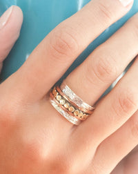 Spinner Ring * Meditation Ring* Spinning Ring * Spin * Anxiety* Sterling Silver* Copper*Bronze * Jewelry *Bycila * Hammered * Concave BJS016