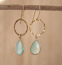 Dangle Earrings * Aqua Chalcedony * BJE059