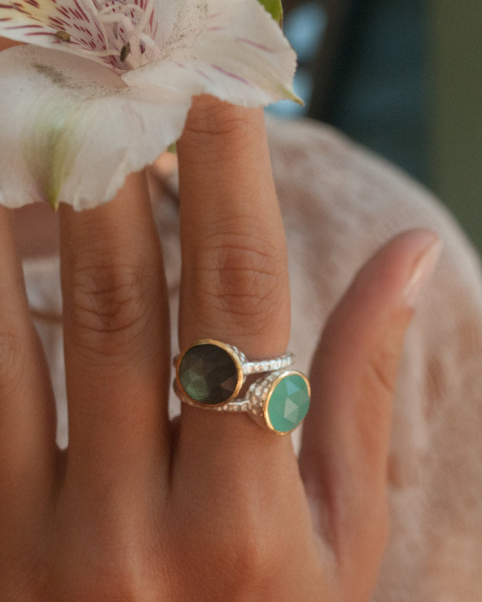 Rainbow Labradorite Ring * Sterling Silver 925 * Boho * Organic * Gold Vermeil * Mix metals* Gypsy * Bridesmaid* Solitaire * Bridal * BJR076