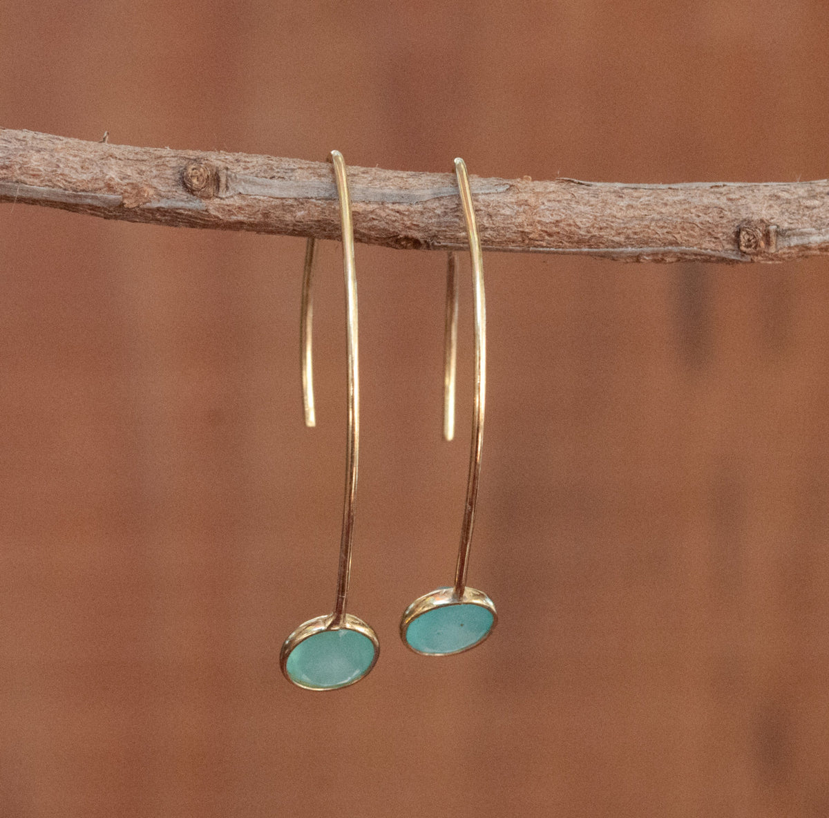 Diana Earrings * Labradorite * Gold Vermeil * BJE048