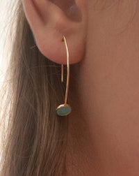 Diana Earrings * Labradorite * Gold Vermeil * BJE048