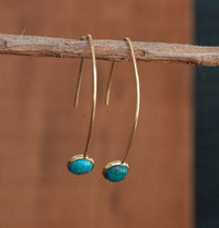 Diana Earrings * Blue Chalcedony * Gold vermeil * BJE051
