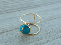 Helen Ring * Copper Turquoise * Gold Vermeil * BJR001