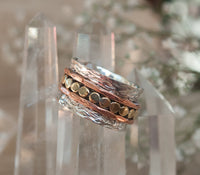Spinner Ring * Meditation Ring* Spinning Ring * Spin * Anxiety* Sterling Silver* Copper*Bronze * Jewelry *Bycila * Hammered * Concave BJS016