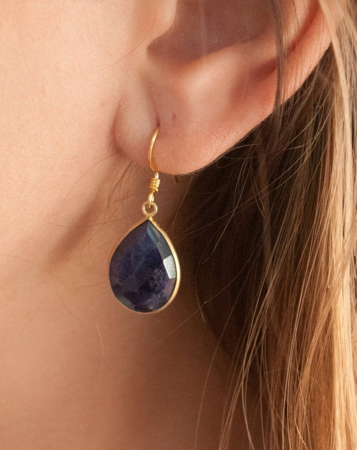 Celina Earrings * Lapis Lazuli * Gold Vermeil * BJE143-11