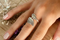 Feather Ring * Sterling Silver * Handmade * Boho * Bohemian * Hippie * Adjustable * Silver Ring * Hippie BJR203