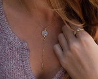 Moonstone Y Necklace * June Birthstone * Handmade * Boho * Bridesmaid Gift * Wedding * Mermaid * Everyday * Gift for her BJN071