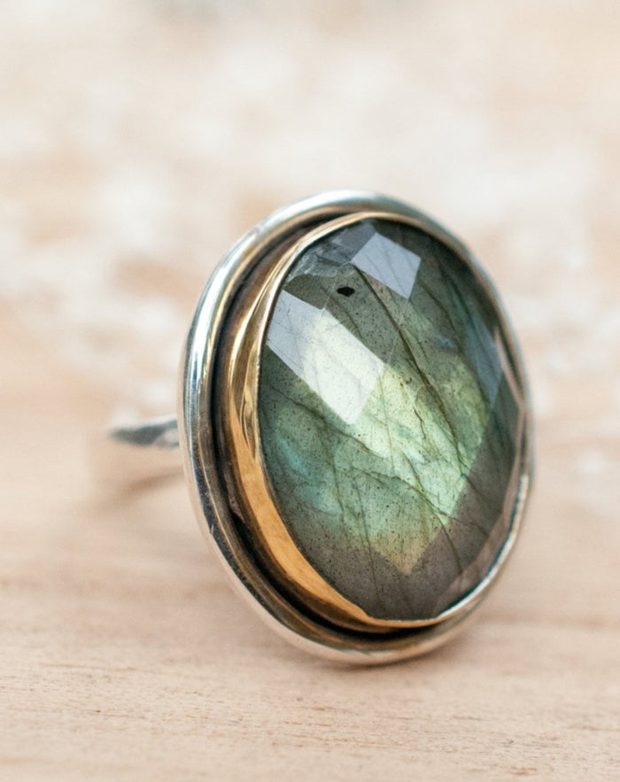 Labradorite Ring * Sterling Silver 925 * Handmade * Gemstone * Jewelry * Boho * Bohemian * Statement * Hippie * Valentine&#39;s Gift BJR199