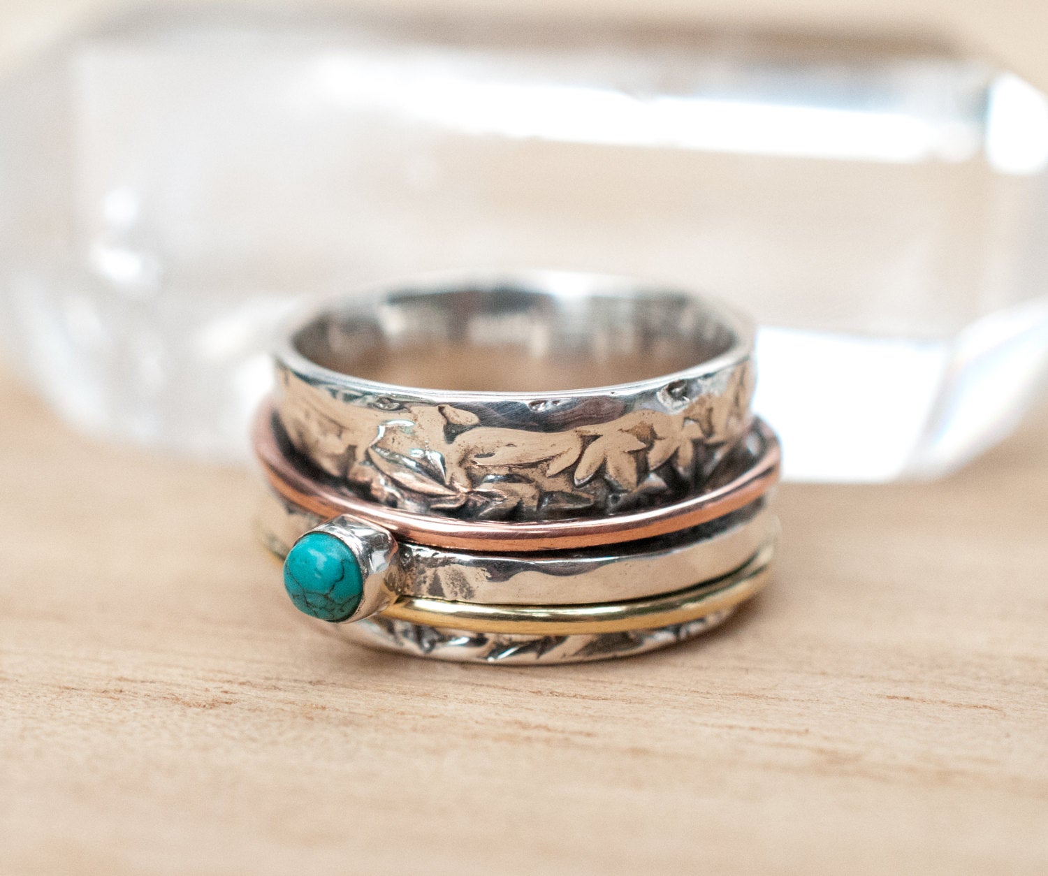 Turquoise discount spinner ring