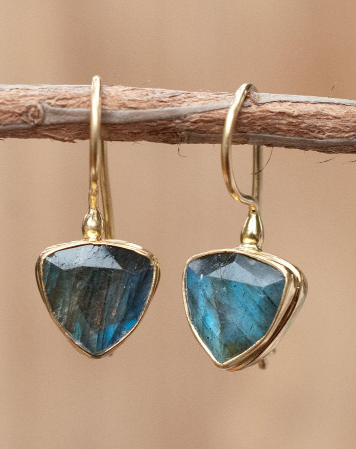 Alicia Earrings * Labradorite * Gold Plated or Sterling Silver * BJE147