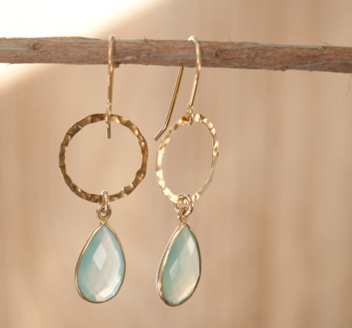 Dangle Earrings * Aqua Chalcedony * BJE059