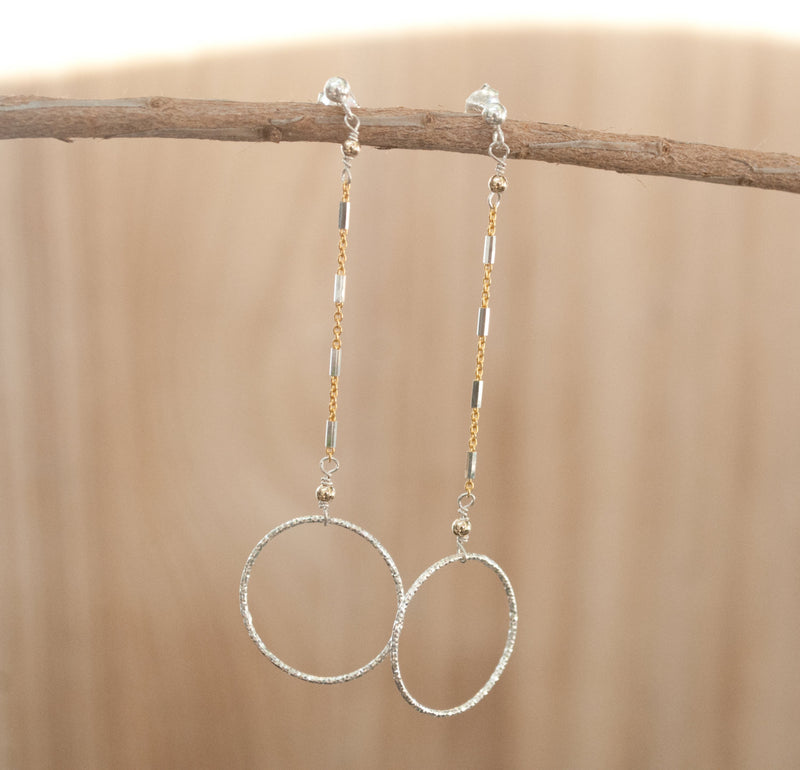 Lawren Earrings * Sterling Silver and Gold Vermeil * BJE123