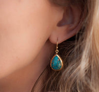 Skye Earrings * Copper Turquoise * Gold Plated 18k * BJE011