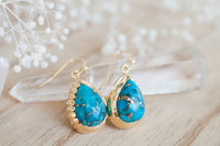Skye Earrings * Copper Turquoise * Gold Plated 18k * BJE011