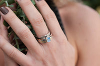 Rainbow Moonstone Spinner Ring *Meditation* Spinning * Anxiety *Hammered * Worry * Spin * Thin Band * Sterling Silver *Copper *Bronze BJS025