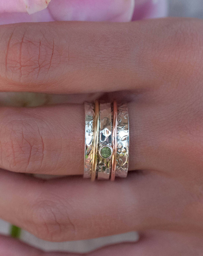 Peridot Spinner Ring * Meditation Ring * Spinning Ring * Anxiety Ring * Worry Ring * Boho Ring * Spin Ring * Statement Ring * BJS017