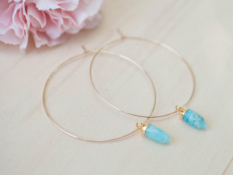 Amelia Earrings * Amazonite * Gold Filled or Sterling Silver 925 * BJE150A