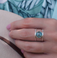 Labradorite Ring * Sterling Silver Ring * Statement Ring * Gemstone Ring * Labradorite * Bridal Ring * Wedding Ring * Organic Ring * BJR005
