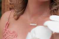 Leone Necklace * White Druzy * Gold Vermeil or Sterling Silver 925 * BJN045