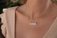 Leone Necklace * White Druzy * Gold Vermeil or Sterling Silver 925 * BJN045