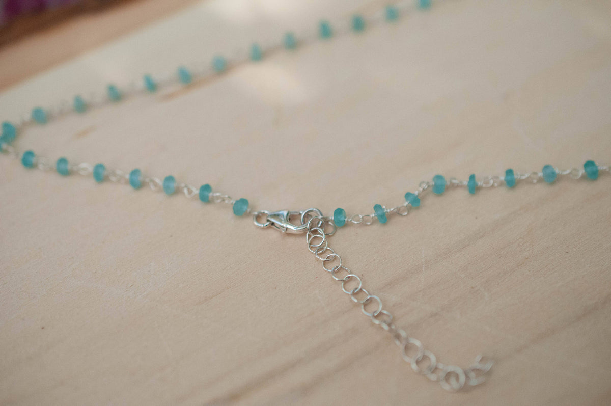 Michelle Choker * Aqua Chalcedony * Sterling Silver * BJN086