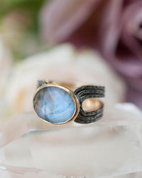 Labradorite Gold Plated 18k Ring * Labradorite *Genuine Gemstones * Handmade * Statement * Natural * Organic * Gift for her * BJR043