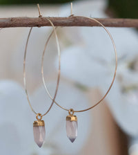 Amelia Earrings * Rose Quartz  * Gold Filled or Sterling Silver * BJE101A