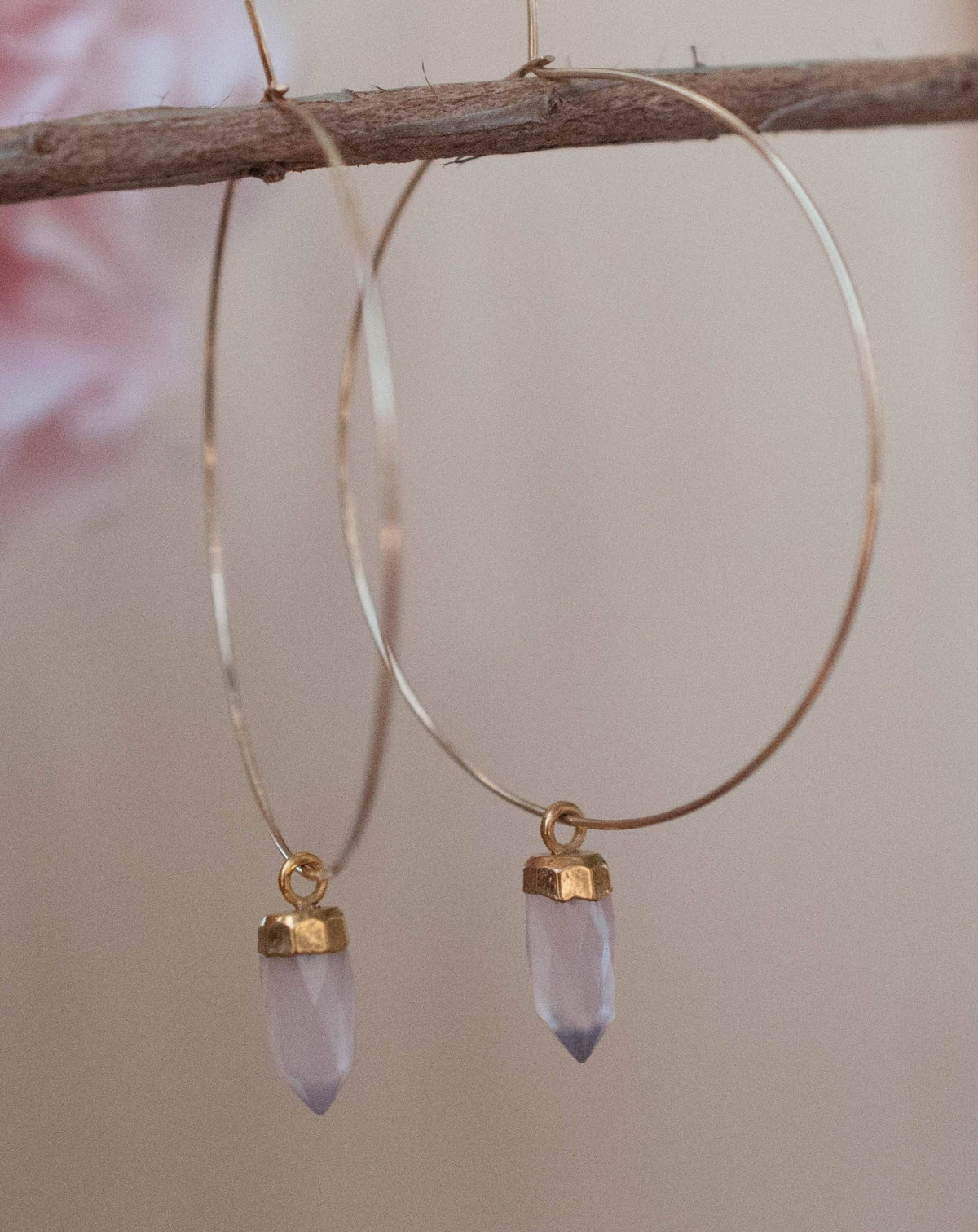 Amelia Earrings * Rose Quartz  * Gold Filled or Sterling Silver * BJE101A