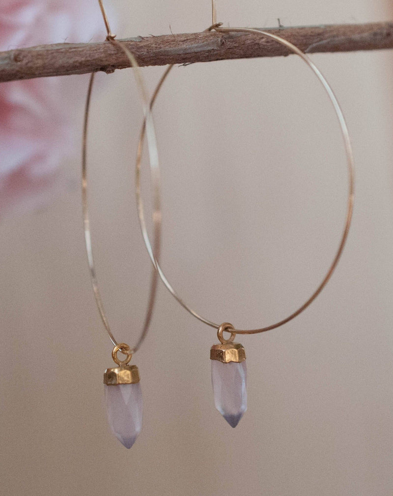 Amelia Earrings * Rose Quartz  * Gold Filled or Sterling Silver * BJE101A