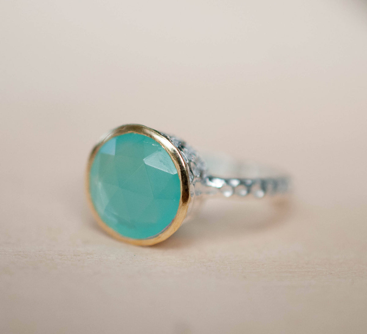 Teal Chalcedony Ring * Aqua * Sterling Silver 925 * Jewelry * Boho * Bycila * Gemstone * Bridal * Bridesmaid Gift * Solitaire * BJR078