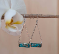 Marina Earrings * Copper Turquoise * Gold Plated 18k, Silver Plated or Rose Gold Plated * BJE002B