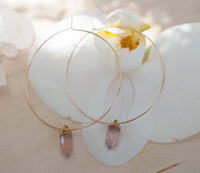 Amelia Earrings * Rose Quartz  * Gold Filled or Sterling Silver * BJE101A