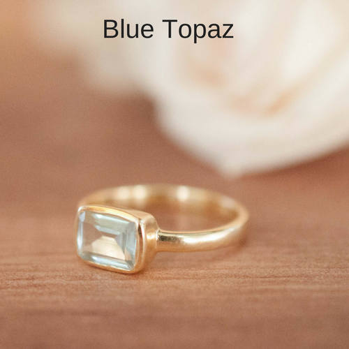 Labradorite Ring * Blue Topaz Ring * Green Amethyst * * Statement * Gemstone * Bohemian * Handmade * Stackable - BJR015