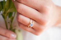 Labradorite Triangle Ring * Gold * Statement * Gemstone * Bridal *Bridesmaid * Wedding * Organic * Everyday* Triangular * Triangulum BJR082