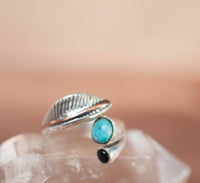 Turquoise Ring * Sterling Silver 925* Statement * Gemstone * Adjustable Turquoise * Organic * Ocean * Blue * Natural* Handmade BJR232