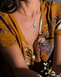 Pietra Necklace * Moonstone * Labradorite * Copper turquoise * Aqua Chalcedony * Gold Vermeil * BJN003