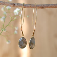 Camila Earrings * Labradorite * Gold Plated 18k * BJE084