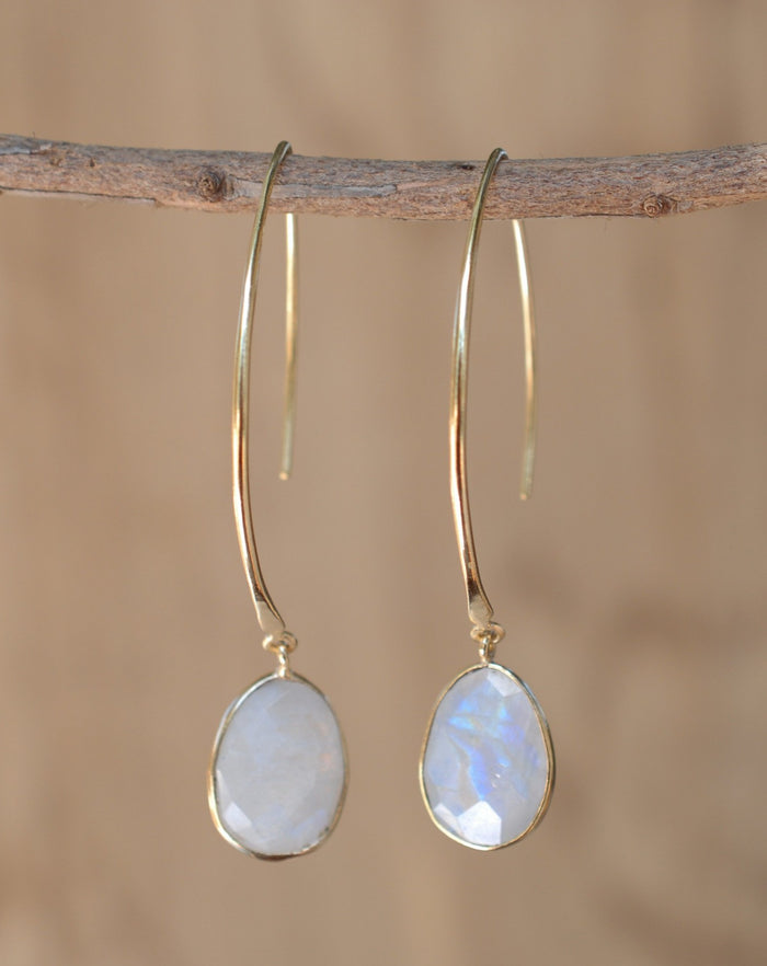 Camila Earrings * Moonstone * Gold Plated 18k * BJE085