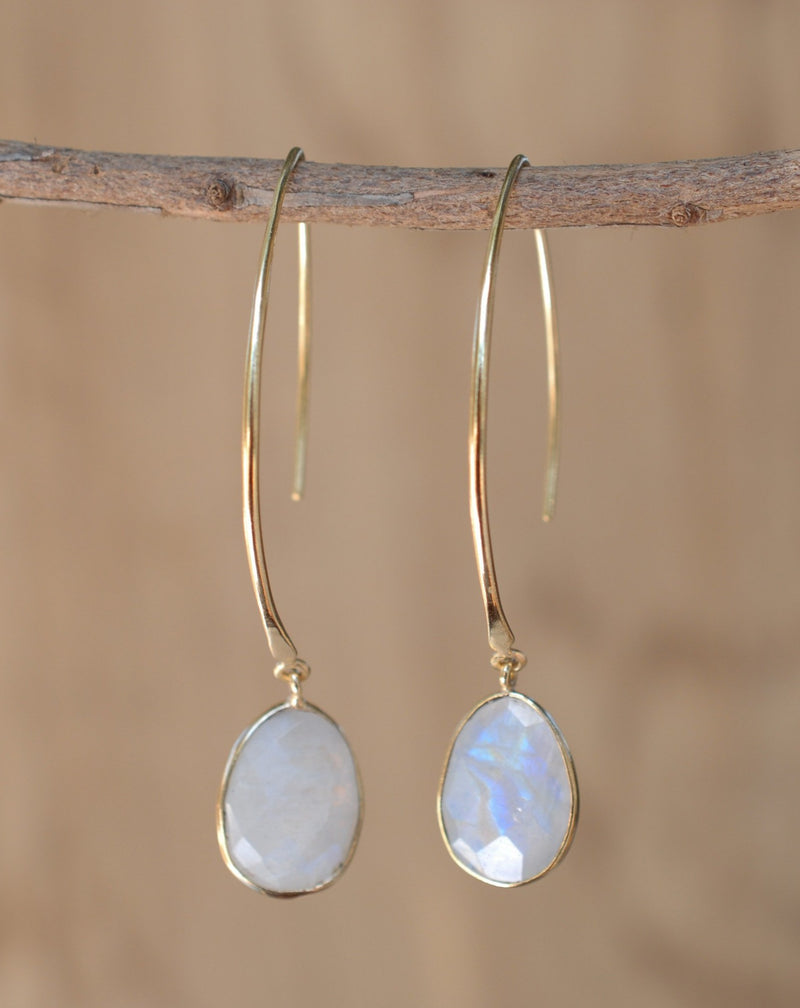 Camila Earrings * Moonstone * Gold Plated 18k * BJE085