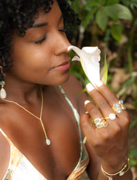 Bela Liz Earrings * Rose Quartz, Labradorite, Aqua Chalcedony &  Moonstone * Gold Plated 18k * BJE091