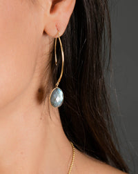Camila Earrings * Labradorite * Gold Plated 18k * BJE084
